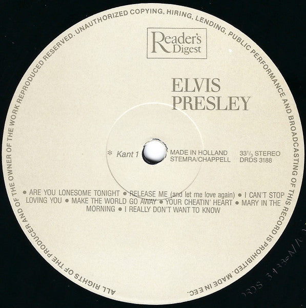 Elvis Presley : Elvis Sings Country Favourites (LP, Comp)