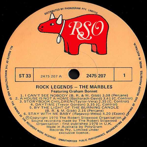 Marbles (3) Featuring Graham Bonnet : Rock Legends (LP, Album, RE)