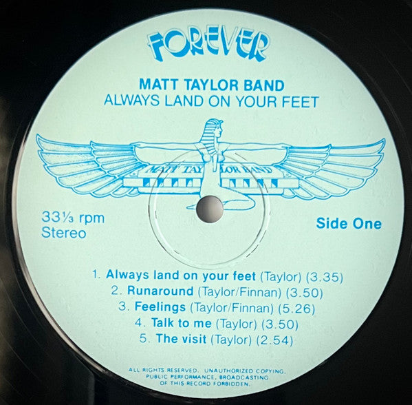 Matt Taylor Band : Always Land On Your Feet (LP, Album)