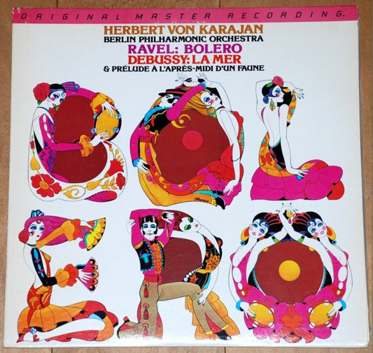 Herbert von Karajan · Berliner Philharmoniker · Maurice Ravel · Claude Debussy : Bolero · La Mer & Prélude À L'Après-midi D'Un Faune (LP, Album, Ltd, RE, RM)