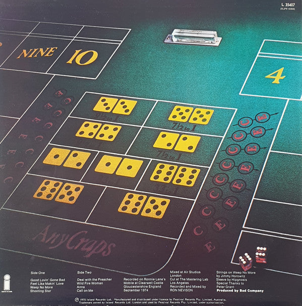 Bad Company (3) : Straight Shooter (LP, Album)