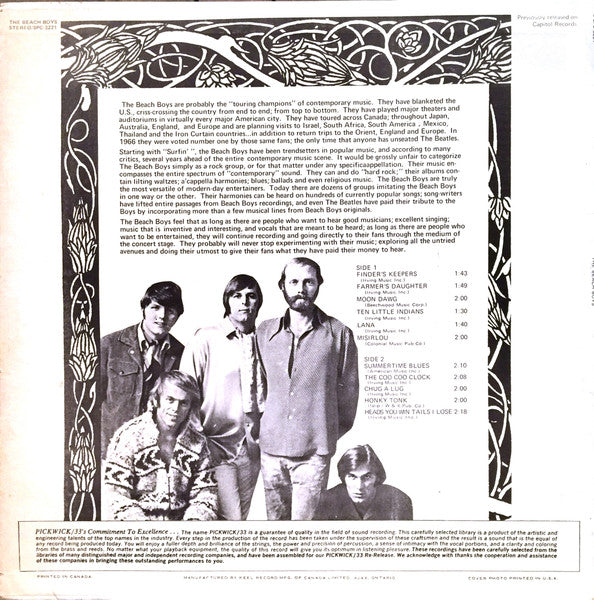 The Beach Boys : The Beach Boys (LP, Comp, RE)