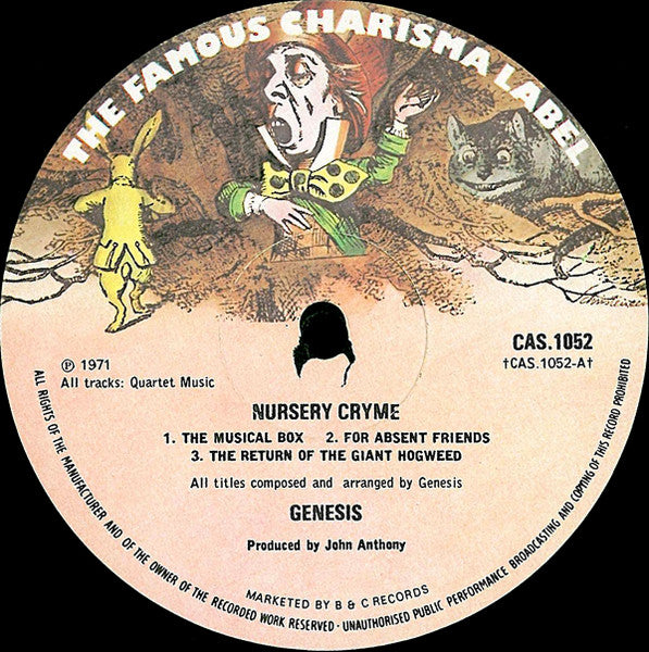 Genesis : Nursery Cryme (LP, Album, RP, Sma)