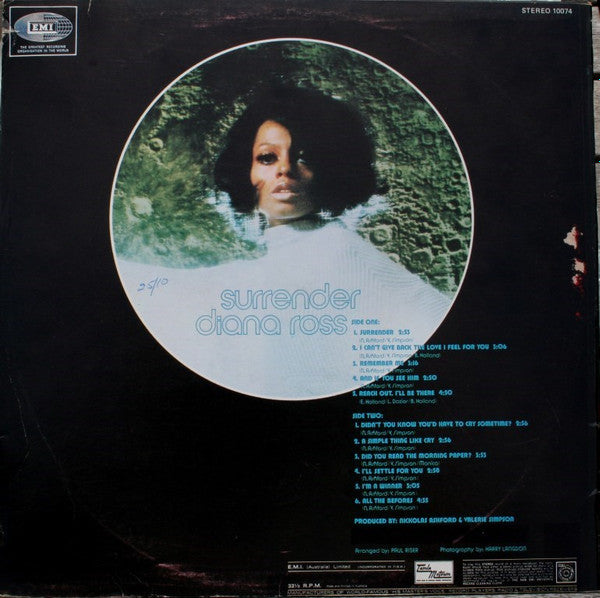 Diana Ross : Surrender (LP, Album)