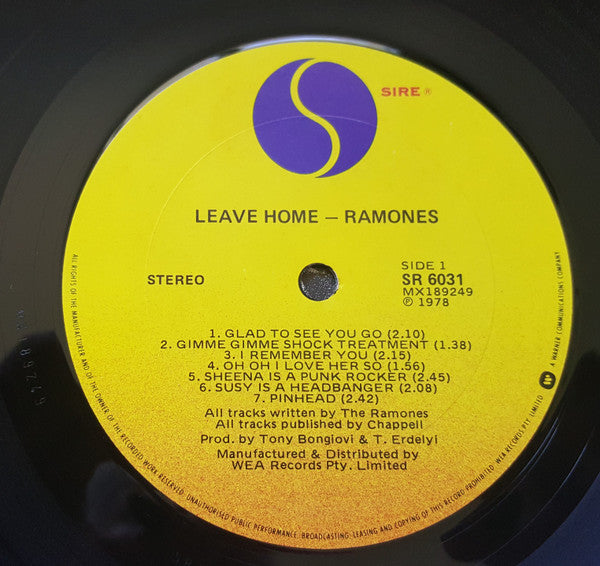 Ramones : Leave Home (LP, Album, RE)