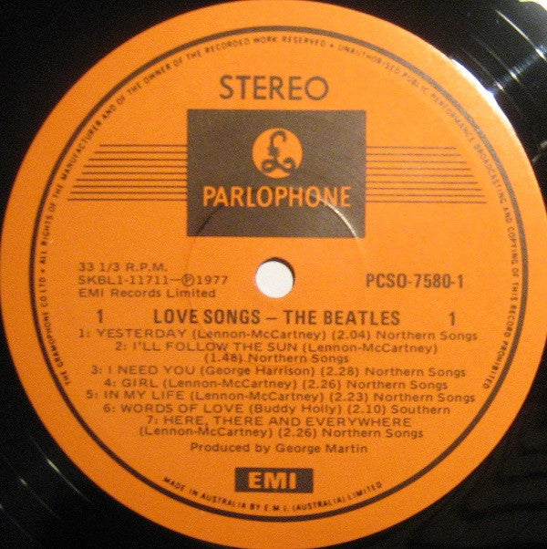 The Beatles : Love Songs (2xLP, Comp)