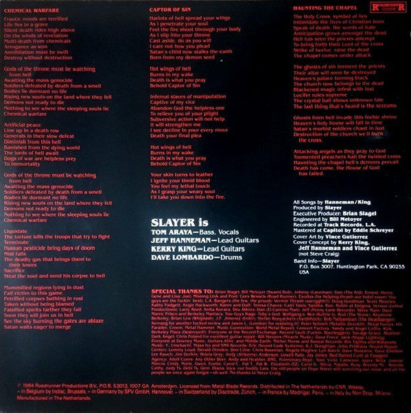 Slayer : Haunting The Chapel (12", EP)