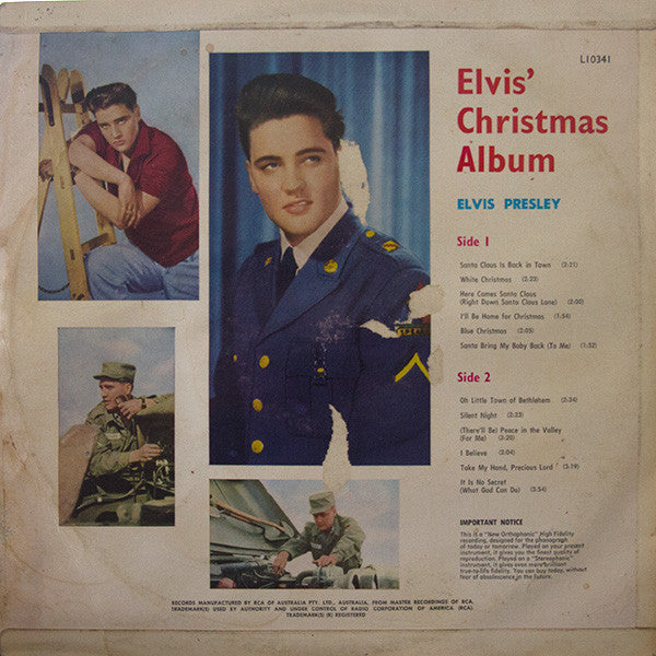 Elvis Presley : Elvis' Christmas Album (LP, Album, RE)