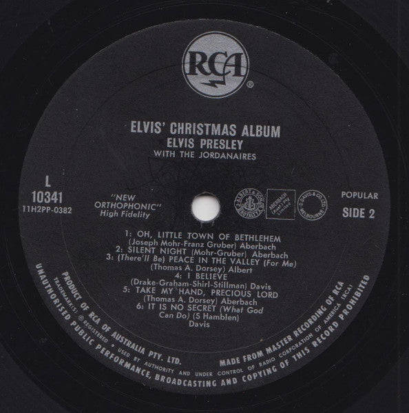 Elvis Presley : Elvis' Christmas Album (LP, Album, RE)