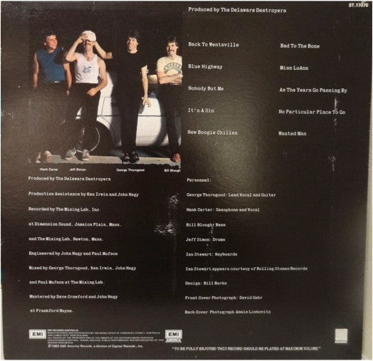 George Thorogood & The Destroyers : Bad To The Bone (LP, Album)