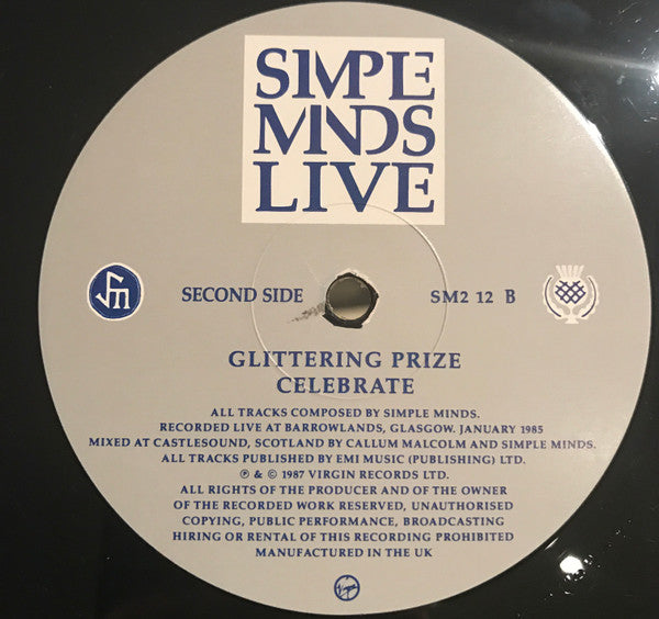 Simple Minds : Simple Minds Live (12", Single)