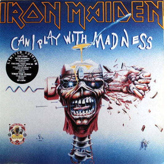 Iron Maiden : Can I Play With Madness · The Evil That Men Do (2x12", Comp, Ltd)
