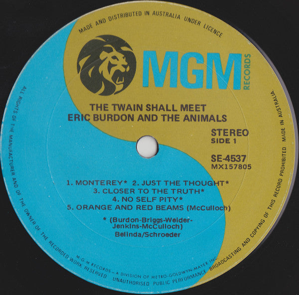 Eric Burdon & The Animals : The Twain Shall Meet (LP, Album)