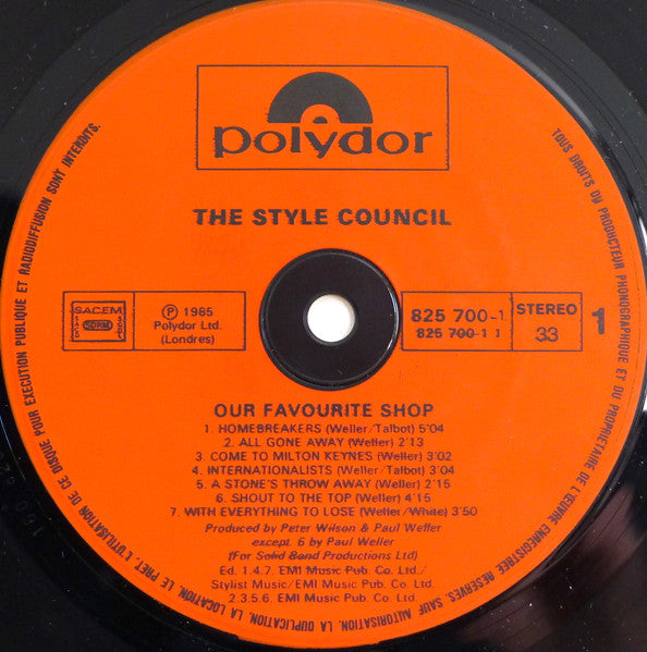 The Style Council : Our Favourite Shop (LP, Album, Gat)