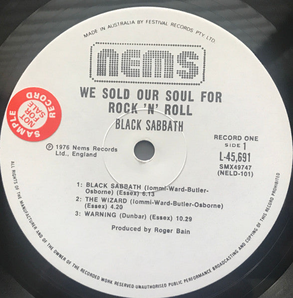 Black Sabbath : We Sold Our Soul For Rock 'N' Roll (2xLP, Comp, RP)