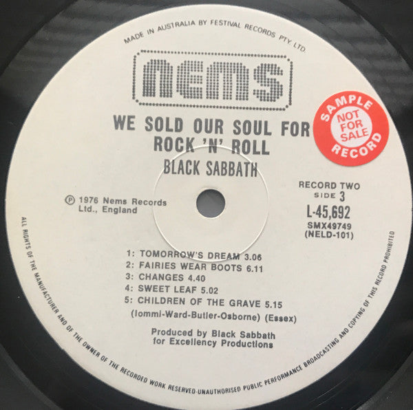 Black Sabbath : We Sold Our Soul For Rock 'N' Roll (2xLP, Comp, RP)