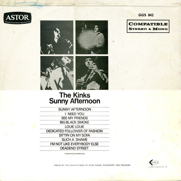 The Kinks : Sunny Afternoon (LP, Comp, Mono)