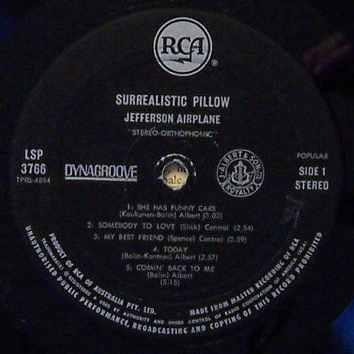 Jefferson Airplane : Surrealistic Pillow (LP, Album)