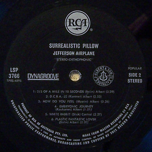 Jefferson Airplane : Surrealistic Pillow (LP, Album)