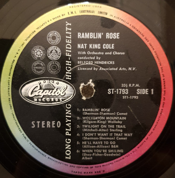 Nat King Cole : Ramblin' Rose (LP, Album)