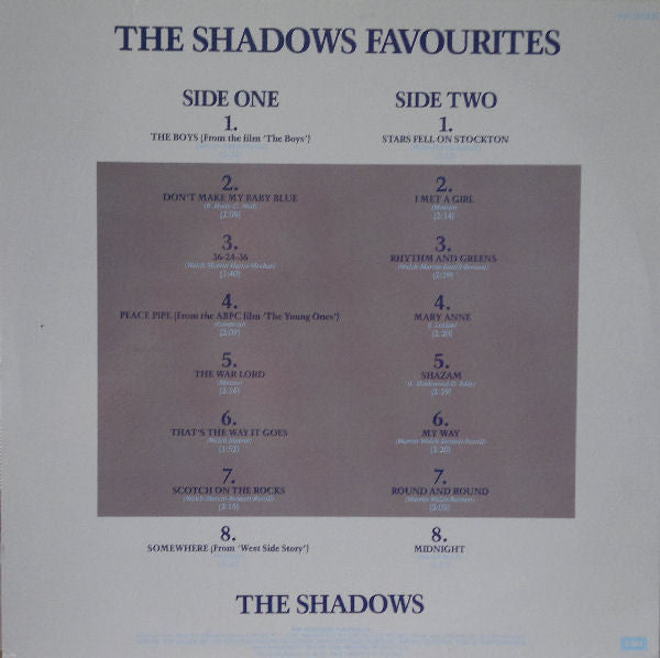 The Shadows : Favourites (LP, Comp)