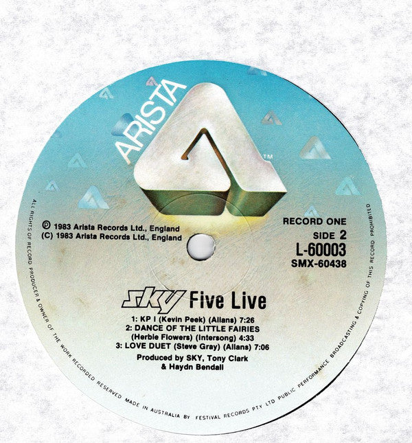 Sky (4) : Sky Five Live (2xLP, Album, Gat)