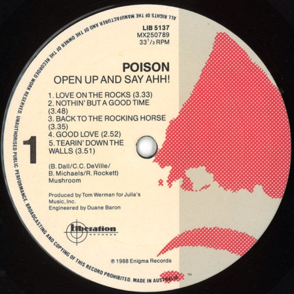 Poison (3) : Open Up And Say... Ahh! (LP, Album)