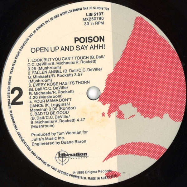 Poison (3) : Open Up And Say... Ahh! (LP, Album)
