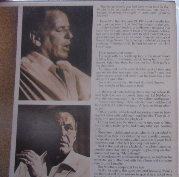 Frank Sinatra : Ol' Blue Eyes Is Back (LP, Album, Gat)