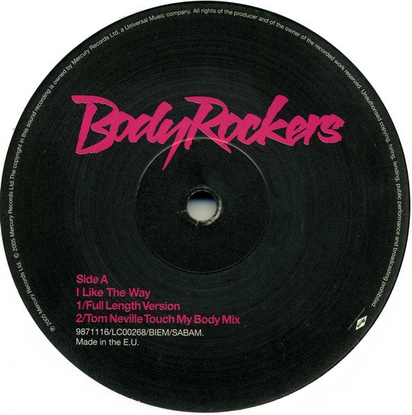BodyRockers : I Like The Way (Mixes) (12")