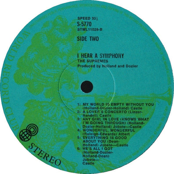 The Supremes : I Hear A Symphony (LP, Album, Club, RE)