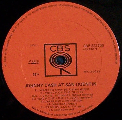 Johnny Cash : Johnny Cash At San Quentin (LP, Album)
