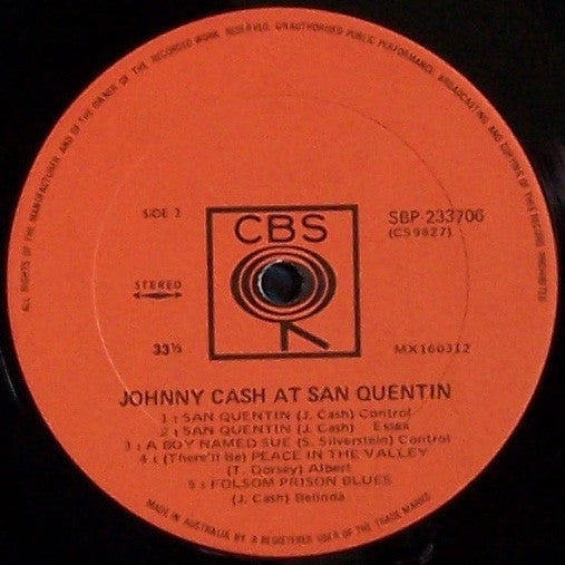 Johnny Cash : Johnny Cash At San Quentin (LP, Album)