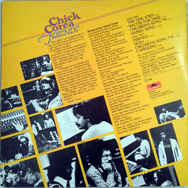 Chick Corea : Friends (LP, Album)