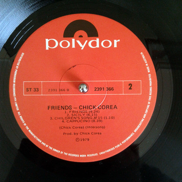 Chick Corea : Friends (LP, Album)