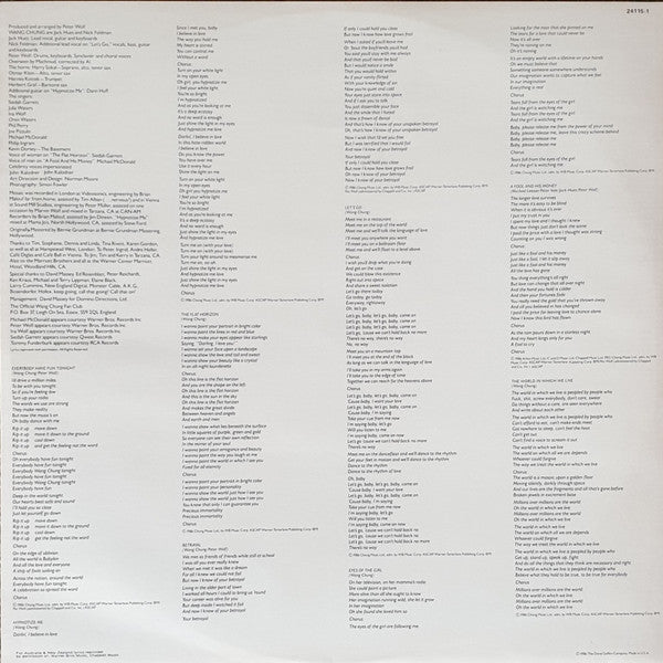 Wang Chung : Mosaic (LP, Album)