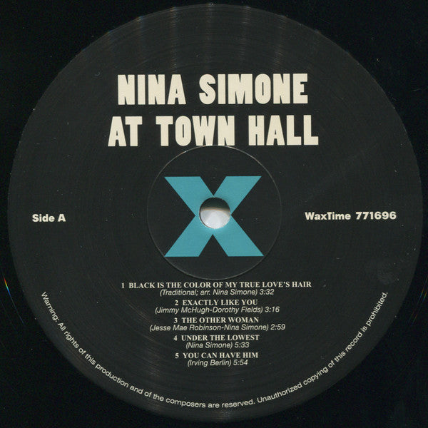 Nina Simone : Nina Simone At Town Hall (LP, Album, Ltd, RE, RM)