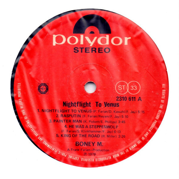 Boney M. : Nightflight To Venus (LP, Album)
