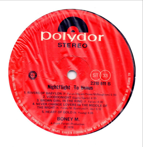 Boney M. : Nightflight To Venus (LP, Album)