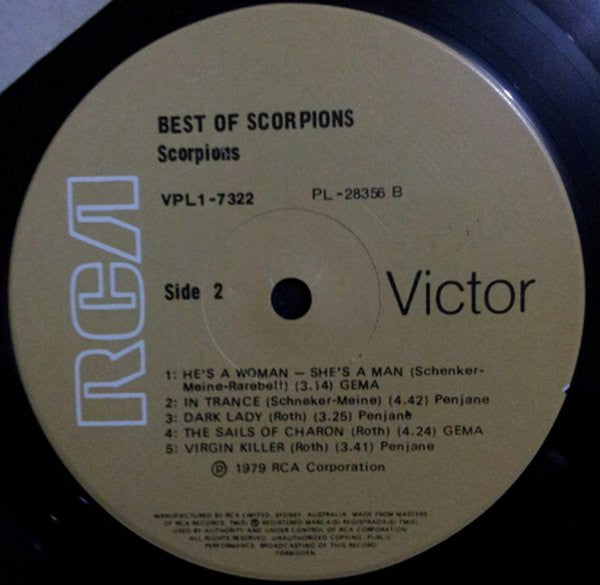 Scorpions : Best Of Scorpions (LP, Comp)