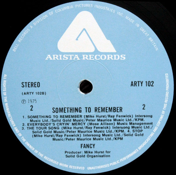 Fancy (3) : Something To Remember (LP, Album)