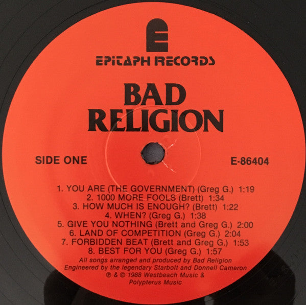 Bad Religion : Suffer (LP, Album, RE, RP)
