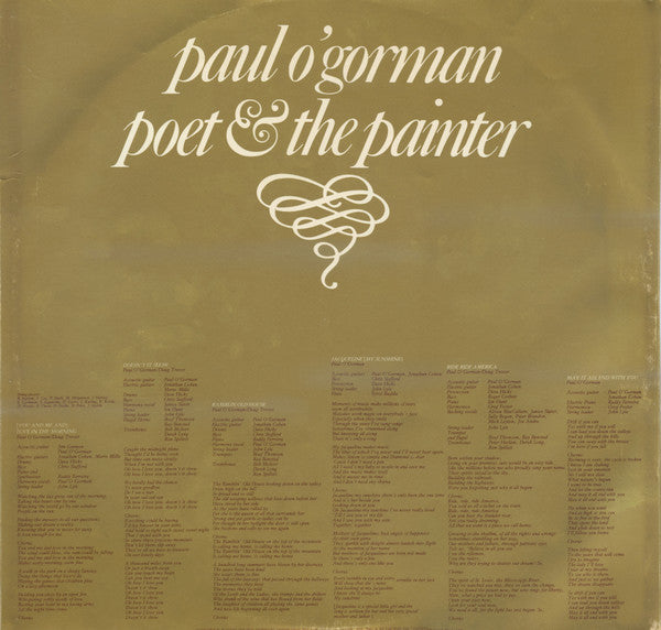 Paul O'Gorman : Poet And The Painter (LP, Album)