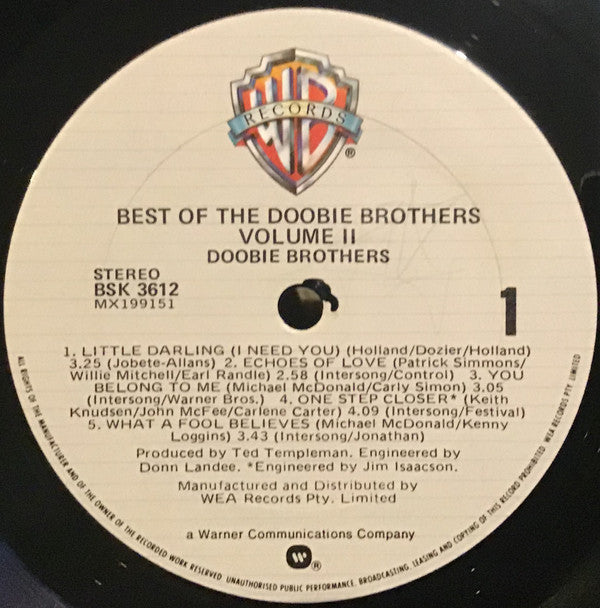 The Doobie Brothers : Best Of The Doobies - Volume II (LP, Comp)