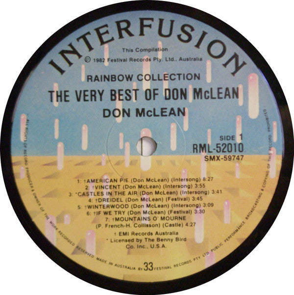 Don McLean : The Very Best Of Don McLean (LP, Comp)