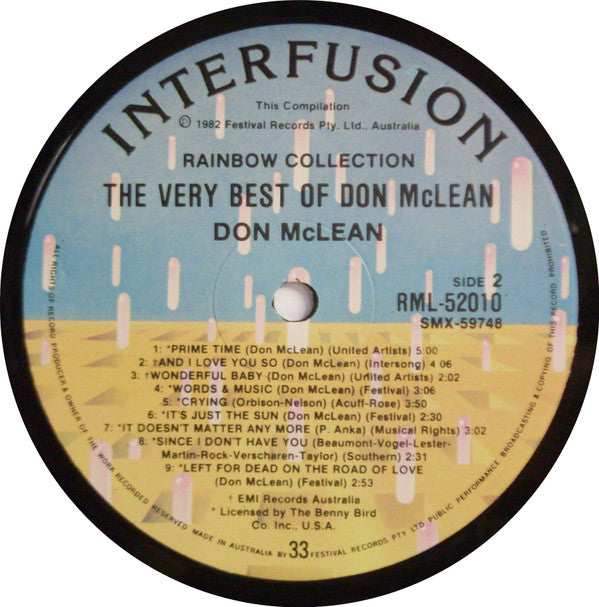 Don McLean : The Very Best Of Don McLean (LP, Comp)