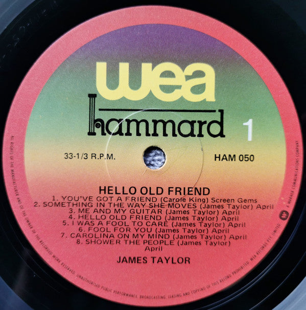 James Taylor (2) : Hello Old Friend (LP, Comp)