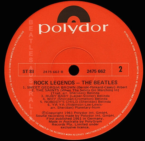 The Beatles : Rock Legends - The Beatles (LP, Comp)