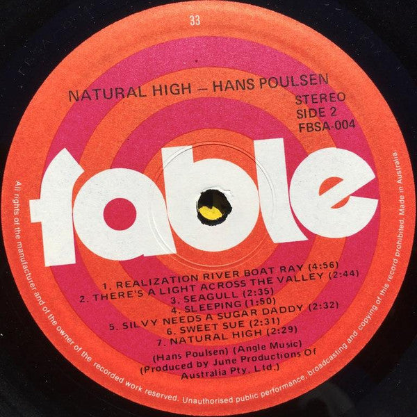 Hans Poulsen : Natural High (LP, Album)