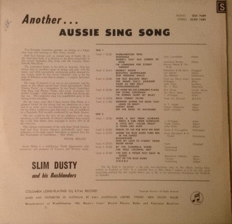 Slim Dusty And His Bushlanders : Another Aussie Sing Song (LP, RE)